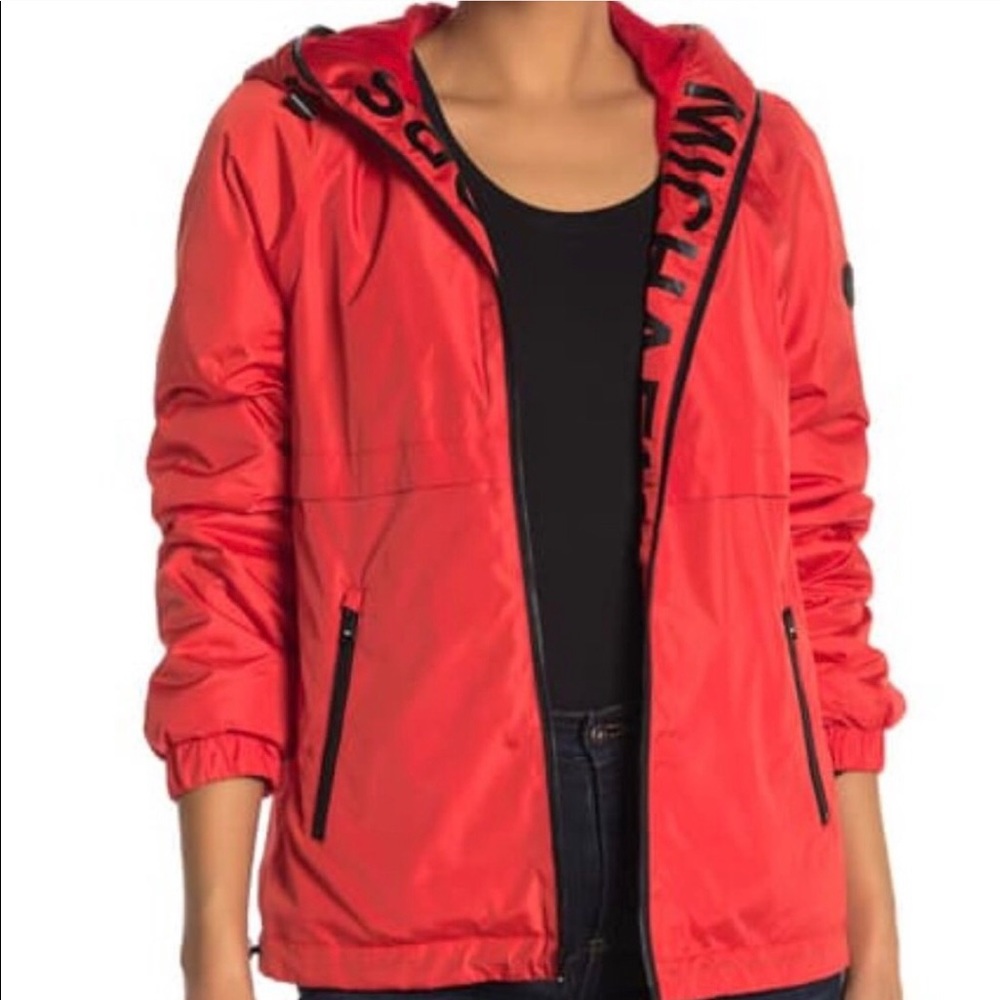 NWT Michael Kors Hooded logo Windbreaker Jacket